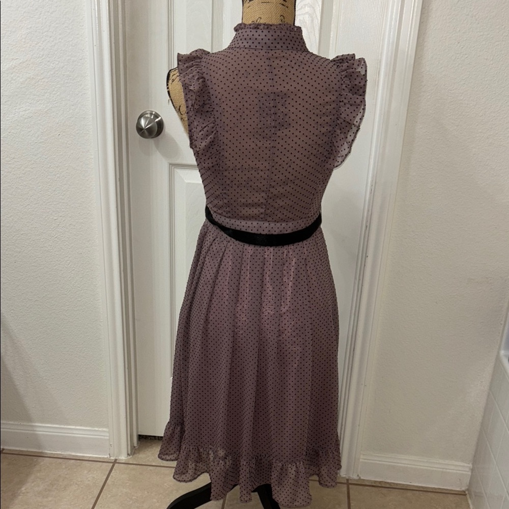 Purple Ruffled Midi Sundress - Picture 9 of 11